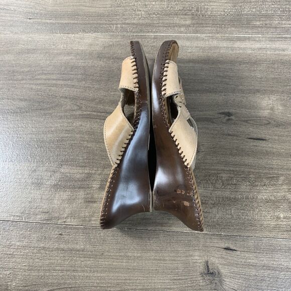 Dr. Scholls Marti Women's Wedge Sandals Sz 7.5 Leather Slide Heels Open Toes - Picture 9 of 10